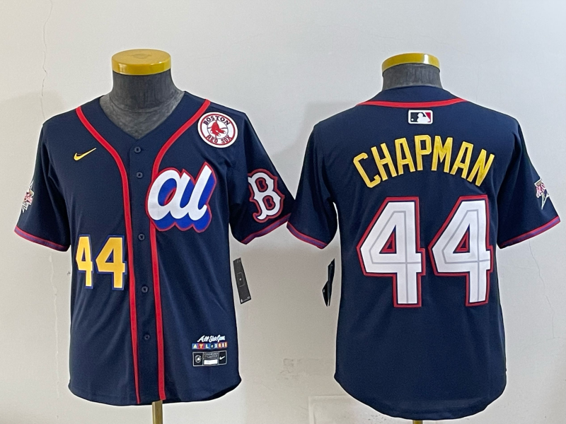 Youth  Boston Red Sox #44 Chapman Drak Blue All star 2025 Nike MLB Jersey 003